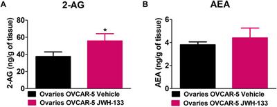 Chronic Administration of Cannabinoid Receptor 2 Agonist (JWH-133) Increases Ectopic Ovarian Tumor Growth and Endocannabinoids (Anandamide and 2-Arachidonoyl Glycerol) Levels in Immunocompromised SCID Female Mice